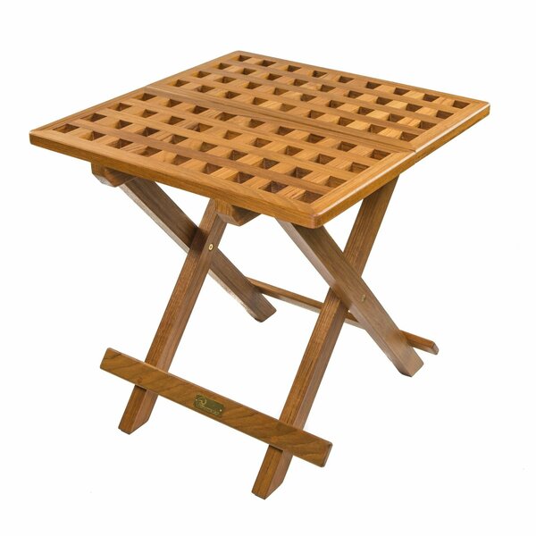 Whitecap Teak Grate Top Folding Tray Table 60030